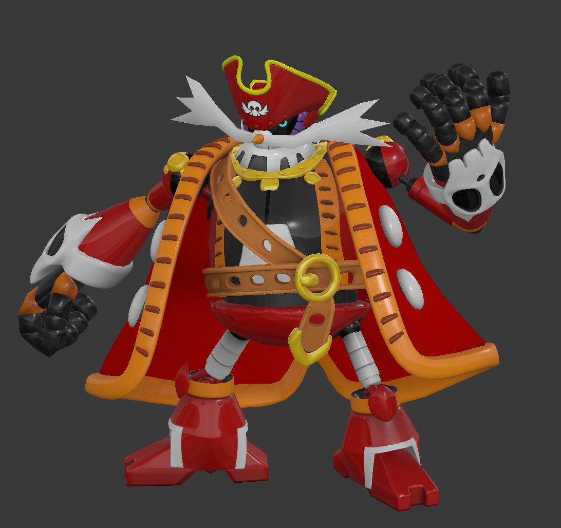 Nibroc.Rock sur Twitter : "Some model W.I.P photos Captain Wisker (from  Sonic Rush Adventure) and Tekno The Canary (from Sonic The Comic)… "