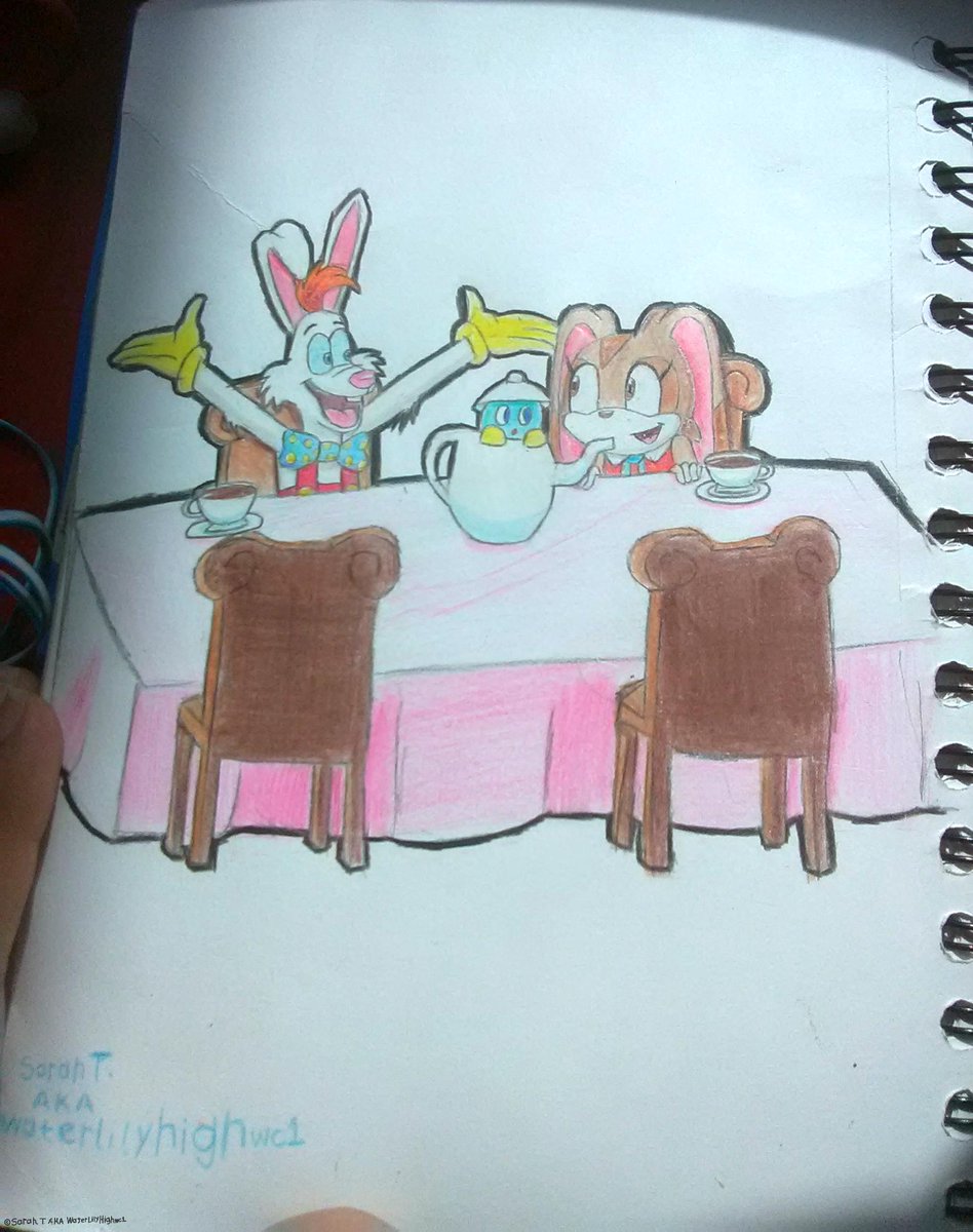 WLHcomics's tweet photo. Picture 1: Cream The Rabbit and Cheese The Chao belongs to SEGA and Roger Rabbit belongs to Disney and Gary K. Wolf.
Picture 2: Amy Rose belongs to SEGA and Smarty Weasel belongs to Disney. #rogerrabbit #creamtherabbit #cheesethechao #amyrose #smartyweasel #sonicfanart #fanart https://t.co/fKvFVwmXLL