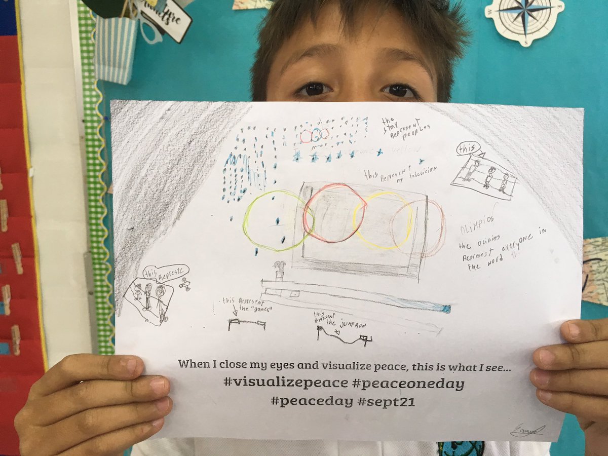 Geckos4thgrade's tweet photo. CIPLC students celebrated #PeaceDay on September 19 and #visualizepeace https://t.co/XP6yoMuOmS