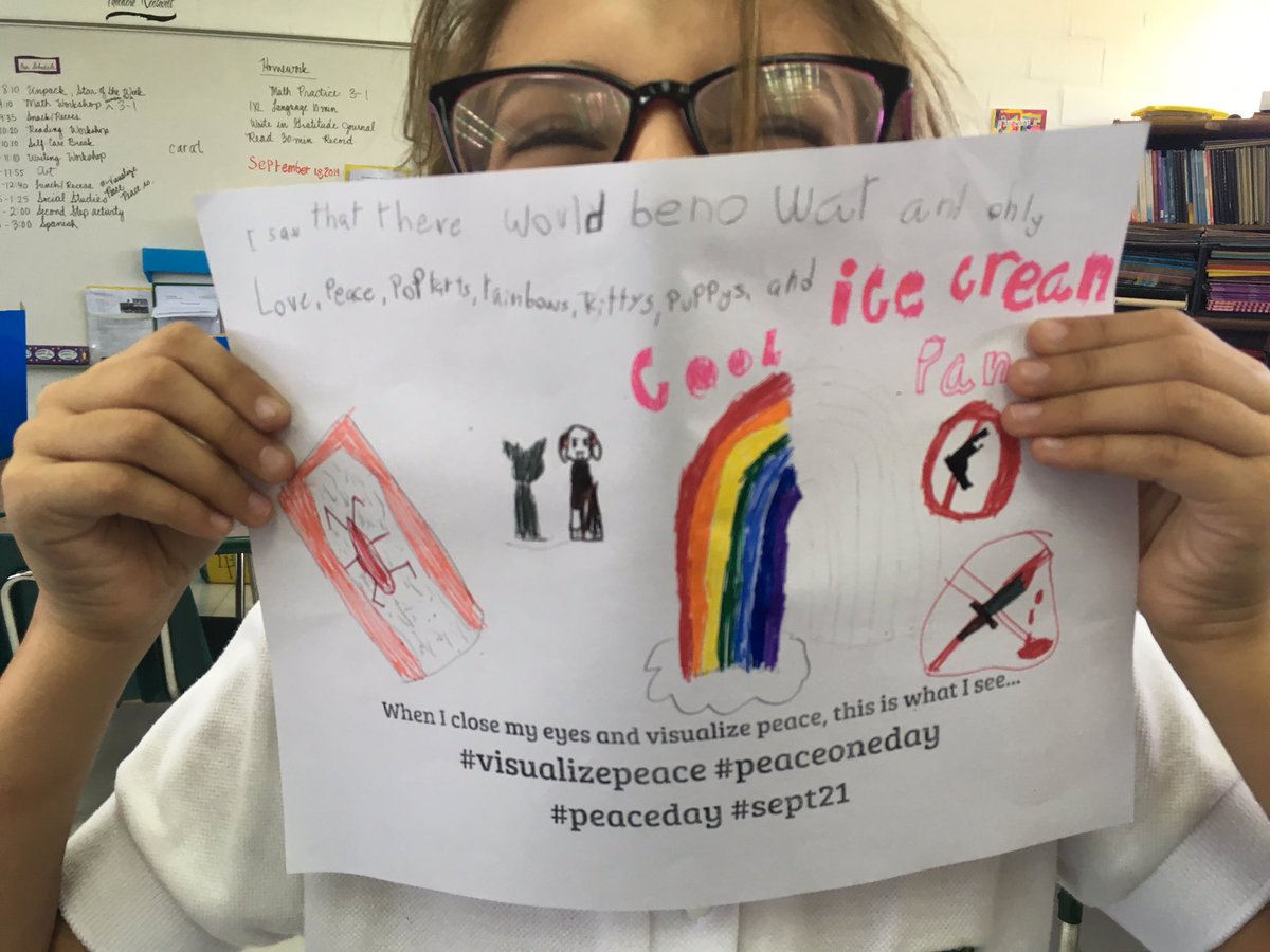 Geckos4thgrade's tweet photo. CIPLC students celebrated #PeaceDay on September 19 and #visualizepeace #ciplcgeckos https://t.co/2mWJ8FZNA9