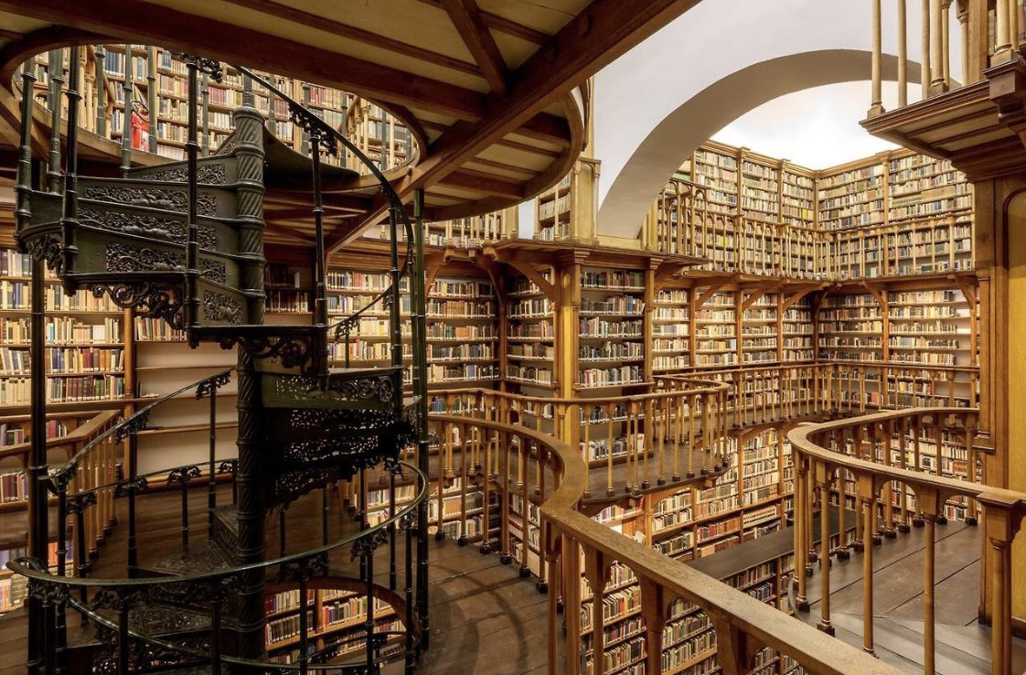 syiphee's tweet photo. The abbey library of Maria Laach in Germany https://t.co/EuS718UKfN