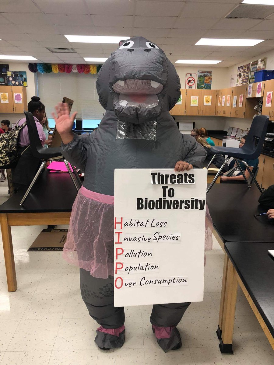 dwscience1221's tweet photo. Finishing up our ecosystems unit with an easy way to remember the threats to biodiversity. #ForneyFamily #scienceteaching https://t.co/CMLnTVRFu3