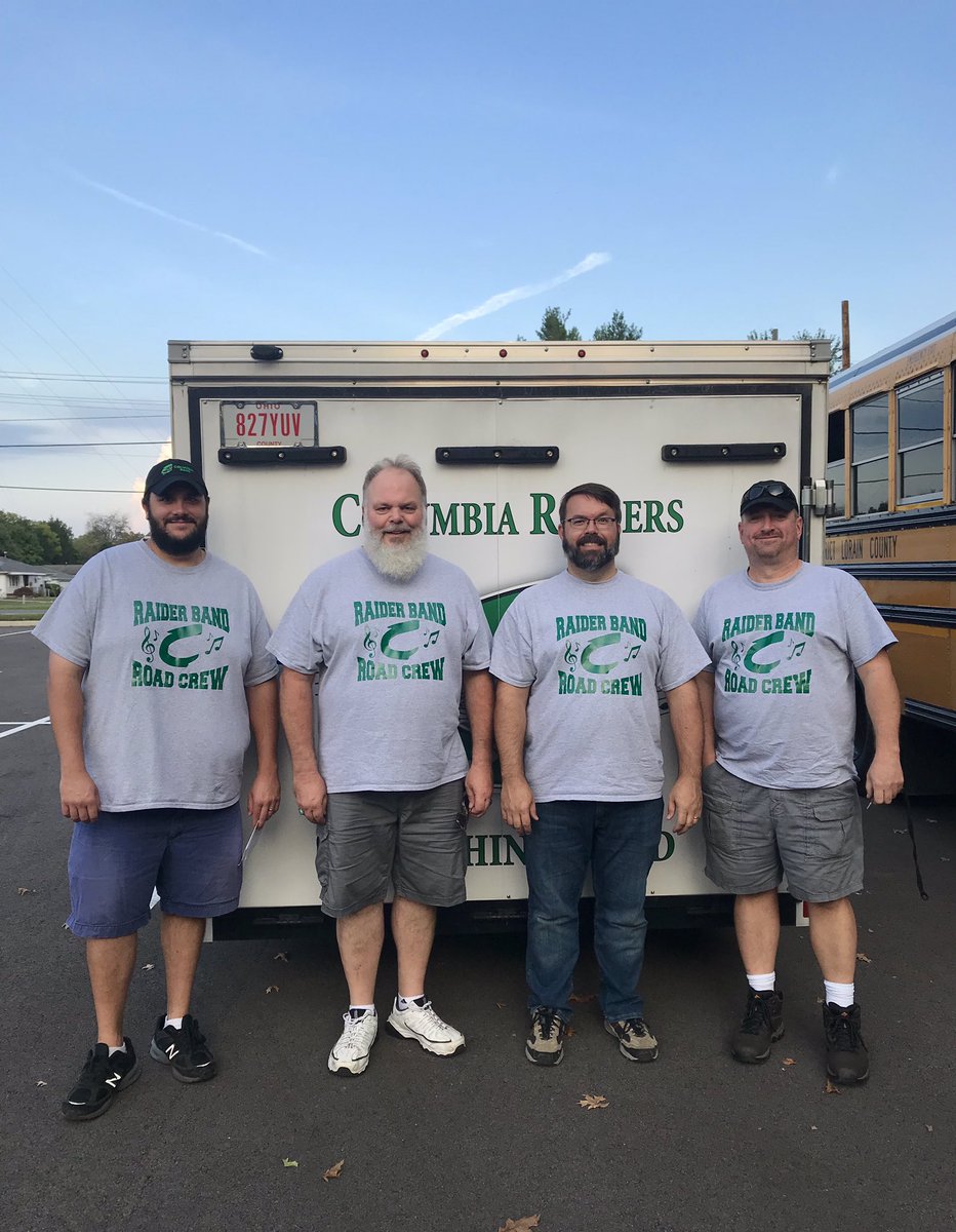ImarumerLiz's tweet photo. Raider Marching Band Road Crew. “I’m not dead yet. I’m getting better!”💚 @CHSRaiders @graigbansek @CHSRaiderBand @drumline_chs https://t.co/JvEEzx5J0G