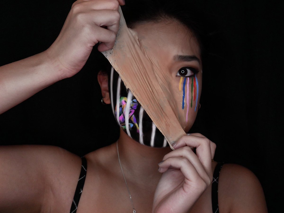 YASMINHOMUA's tweet image. MENTAL HEALTH AWARENESS MAKEUP • 
1. Anger disorder
2. Depression 
3. Bipolar