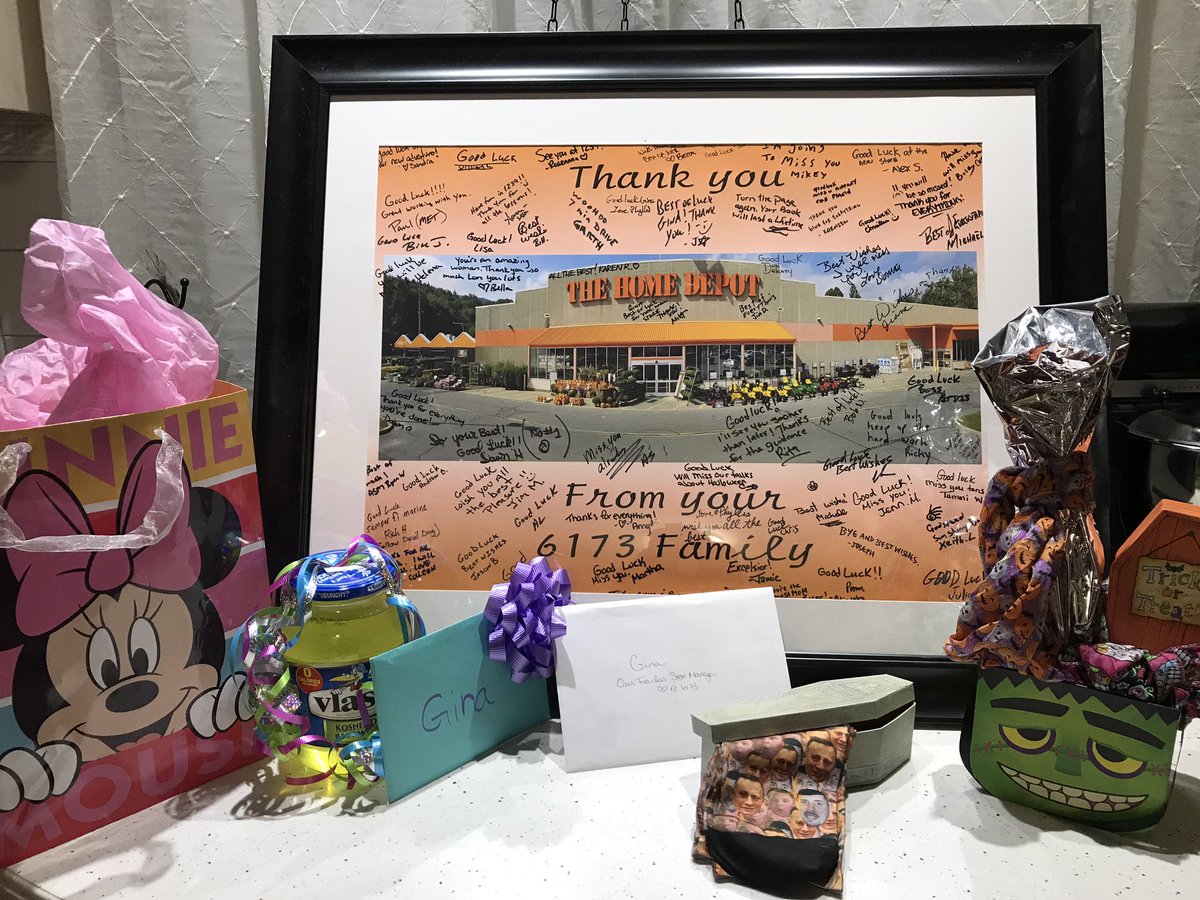Gina_A_G's tweet photo. My last day in 6173 and I was showered with gifts, hugs, and tears. Thank you to my incredible team for a great 3 years, I’m honored to have worked with you! Thanks for the pickles instead of cake and the amazing socks with the faces of my ASM’s. #6173Rocks! https://t.co/Lj6X8x5CGQ