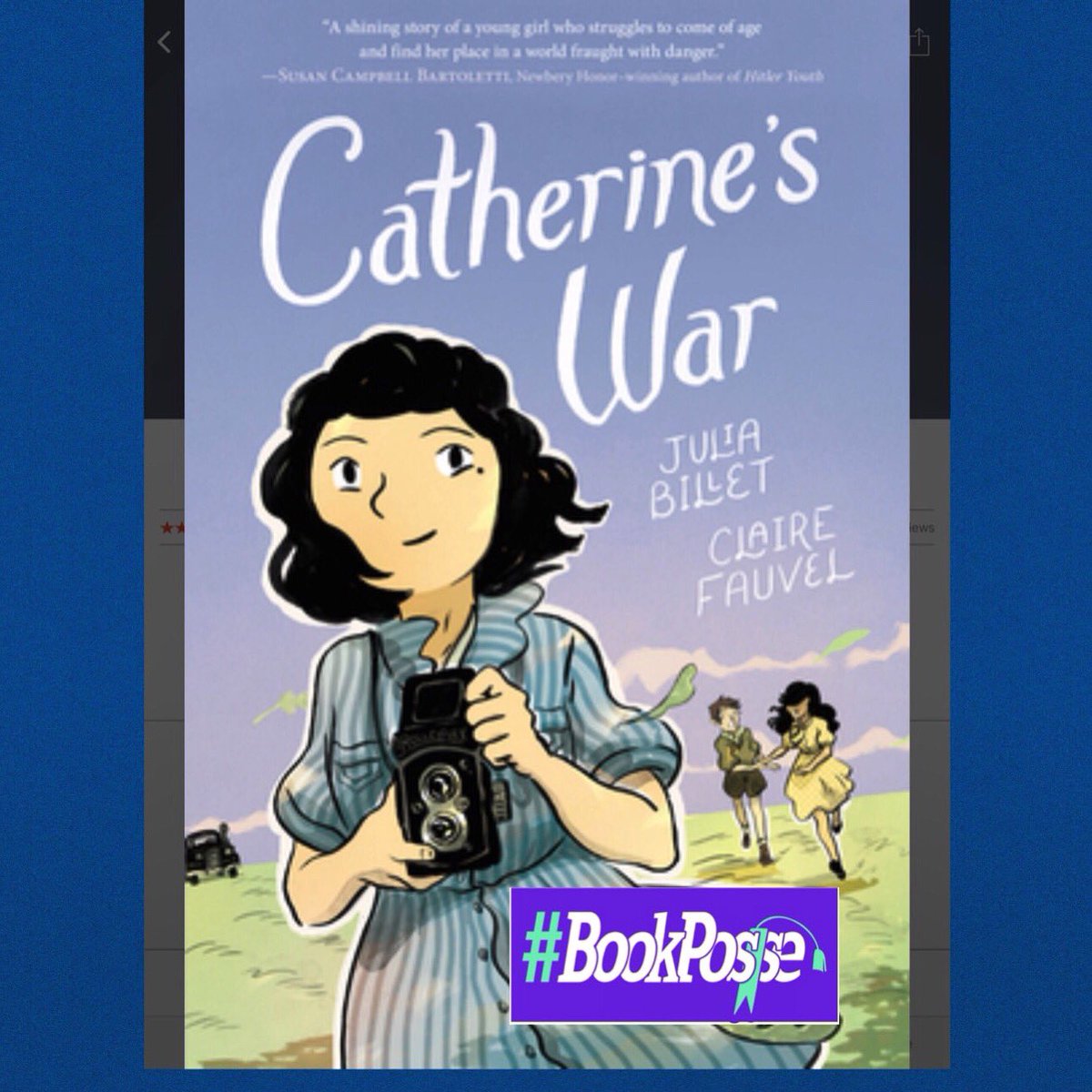 BVGrover's tweet photo. The war, Resistance &amp; the courage of a girl as she is forced from one place to another. She tells her story thru her camera. “And that is where art is found in life’s little pockets in the extraordinary.” #juliabillet #clairefauvel @HarperChildrens #BookPosse #graphicnovel 4⭐️’s https://t.co/8P2AimsuC8
