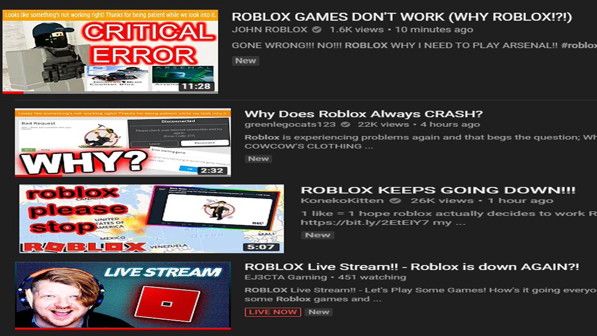 Gdi On Twitter Roblox Youtubers Wow I Can T Make A Video Now - why is my roblox not working 2019