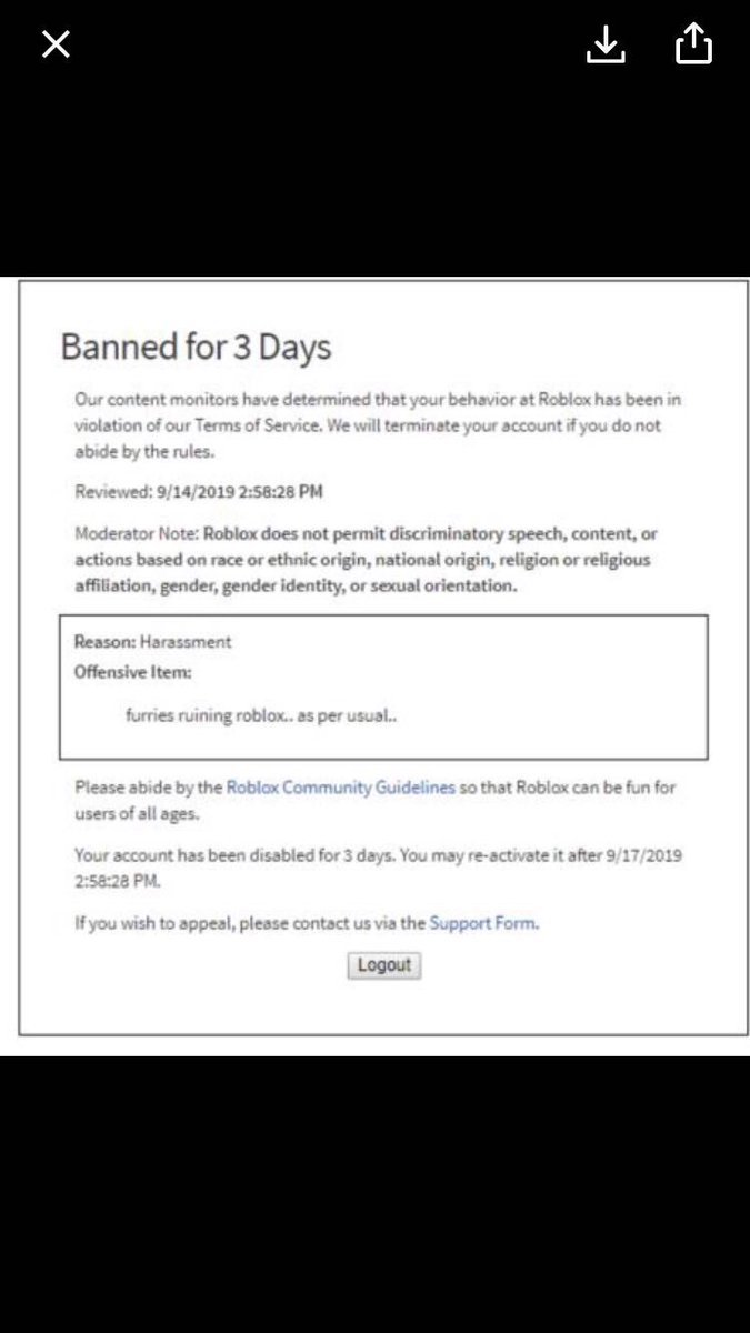 Rblxf0ldmike On Twitter Don T Get On Roblox You Will Get Banned For Days Weeks Or Forever Robloxdown - banned roblox users list