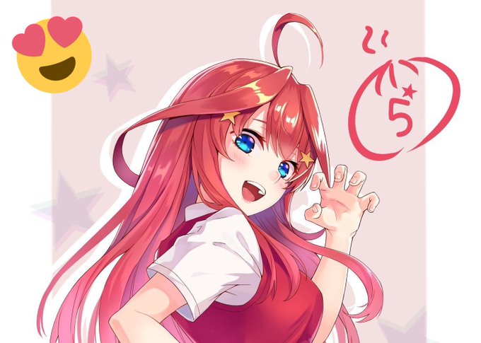 ゆうさんがTwitterに投稿した中野五月(五等分の花嫁)のイラスト。