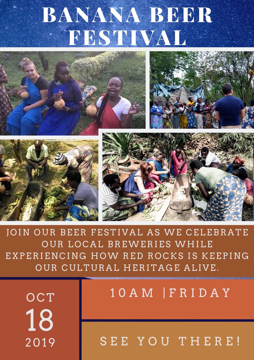 🍻 Join us for our banana beer festival October 18th in Muzanze, Rwanda! We will see you there!

 <a href="/UNWTO/">UN Tourism</a> @africantourismboard <a href="/aluconservation/">ALU School Of Wildlife Conservation</a>
