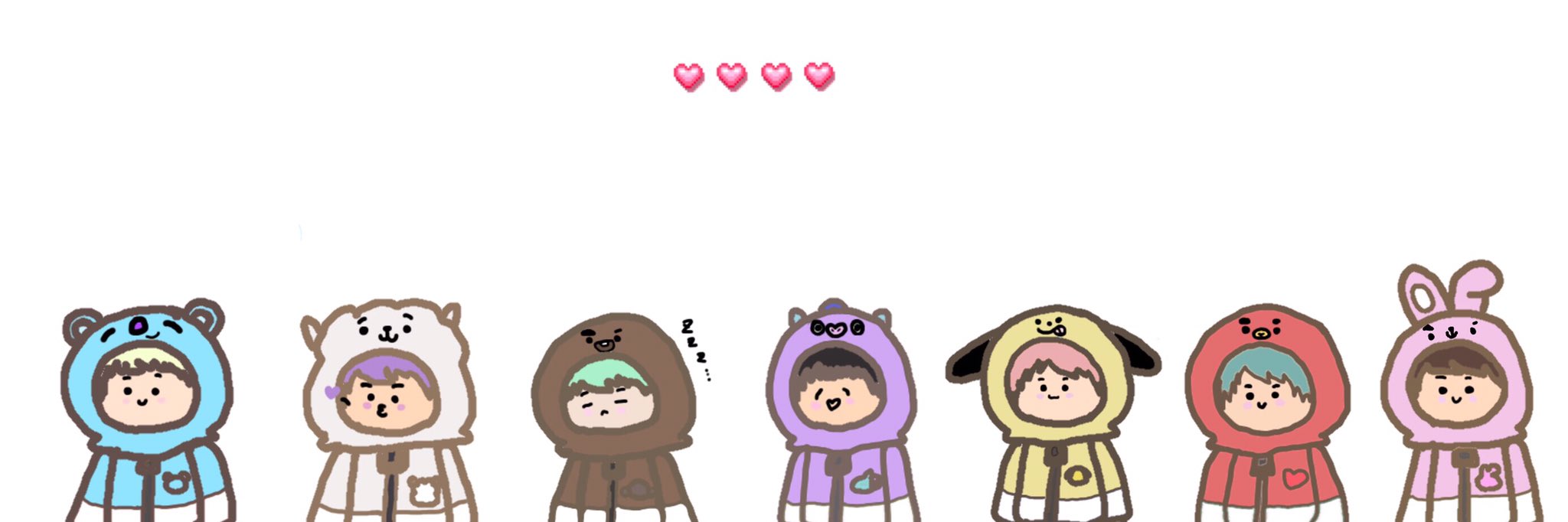 𝙍𝙞𝙣𝙖 Bts Bt21 Header Present ﾟ手描きイラストです 保存 いいね Or Rt お願いします Bts 手描きイラスト Bt21 Fanart いいねじゅせよ Armyいいねくれた人全員フォロー 保存はいいねorrt ヘッダー配布