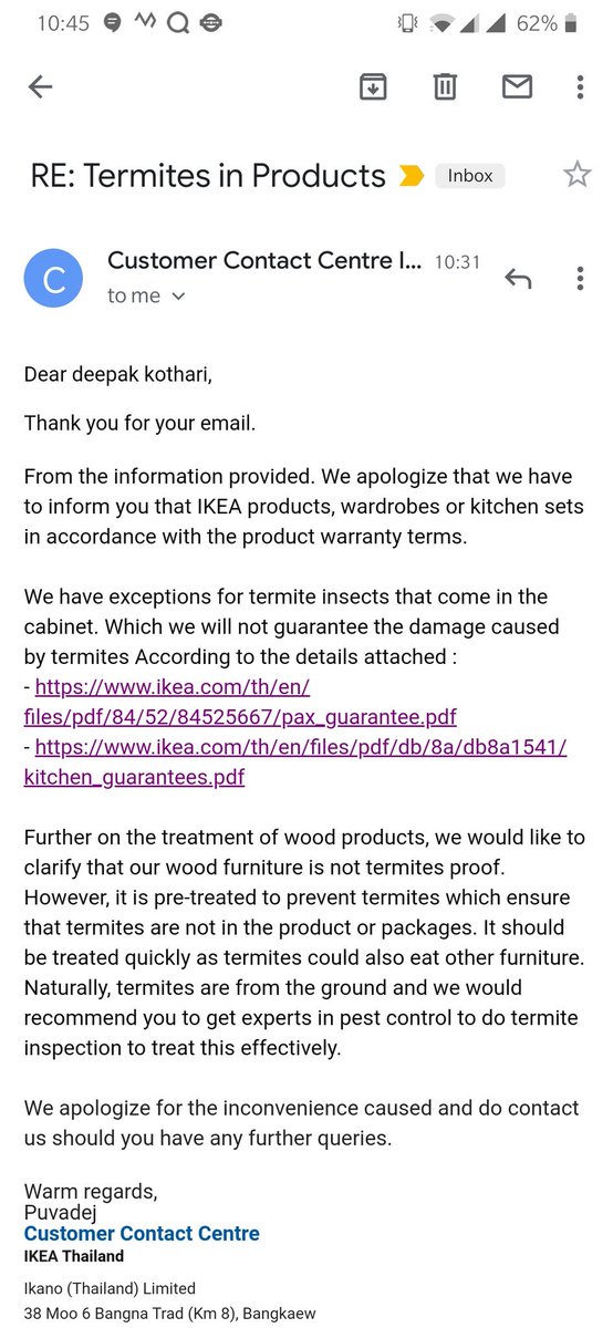 dk327's tweet photo. @IKEAUSAHelp @IKEAUSA Ikea washing it's hands off the problem in the most irresponsible manner ! https://t.co/cZJzYcrqBc