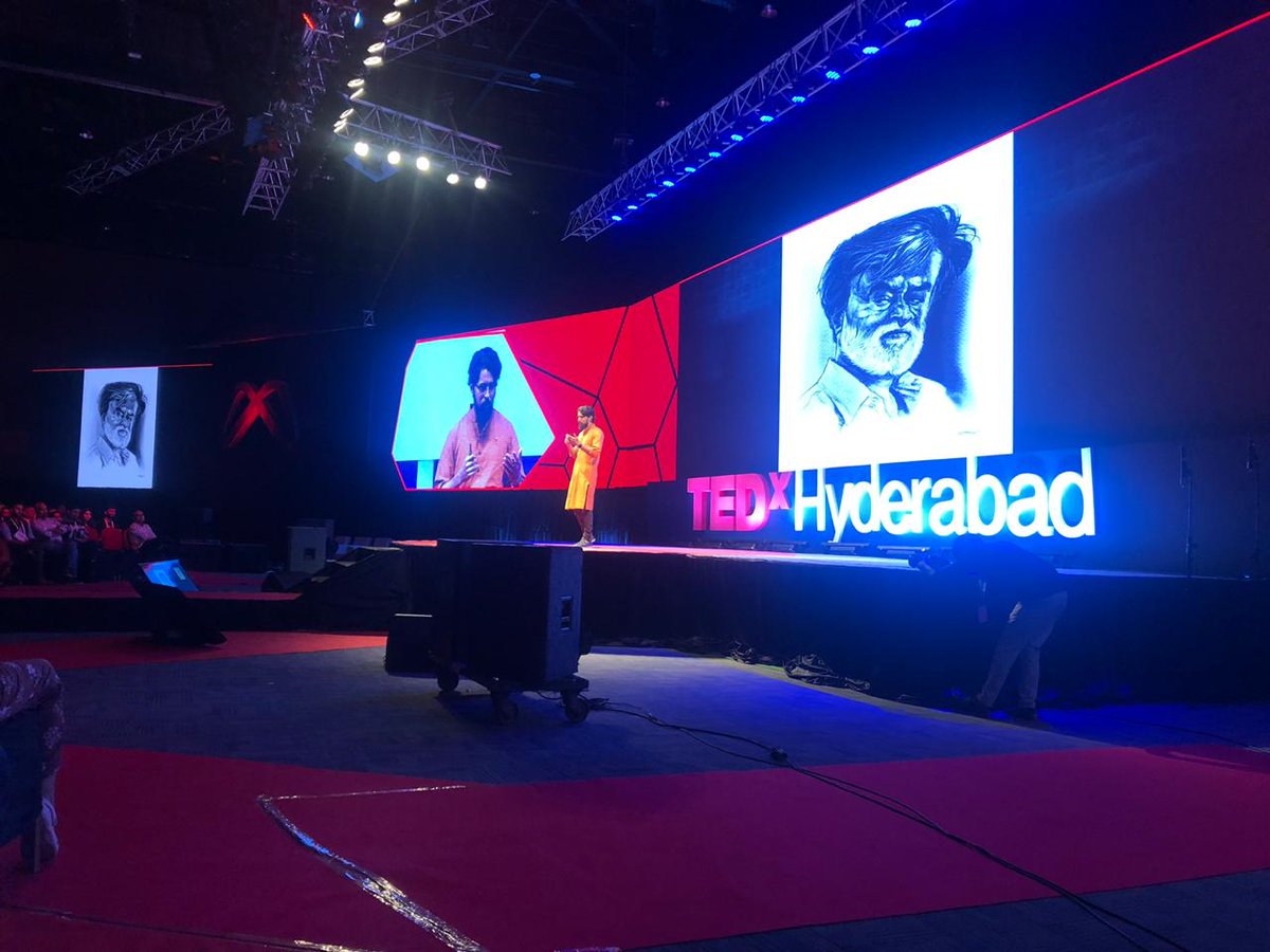 Here's a peek at the jaw-dropping brilliance of Sri Priyatham's #limitless art. #TEDXHYDERABAD #tedxhyd