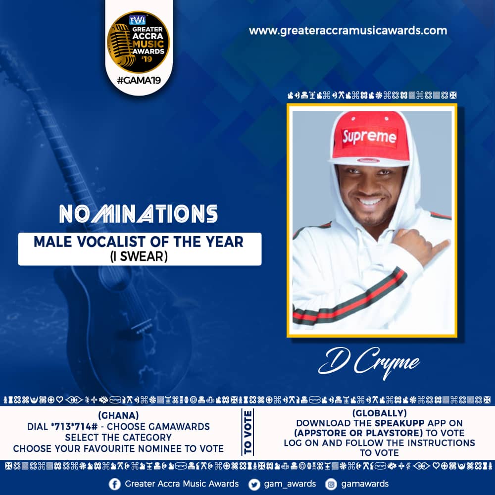 gam_awards's tweet photo. #GAMA19 VOTE @Blessgh1 @mhe_luv_dcryme @drcryme @gasmillawins @hypes_media @KuamiEugene @captainplanetgh @YaaPonazy @ponobiom @OpankaGH @STAYJAYGH @tictallGh @DefClef @TBlazeHiplife @humbledis @modernghanaweb @ghananews360 @itz_tiffany @stonebwoyb https://t.co/z1LGhaQK7M