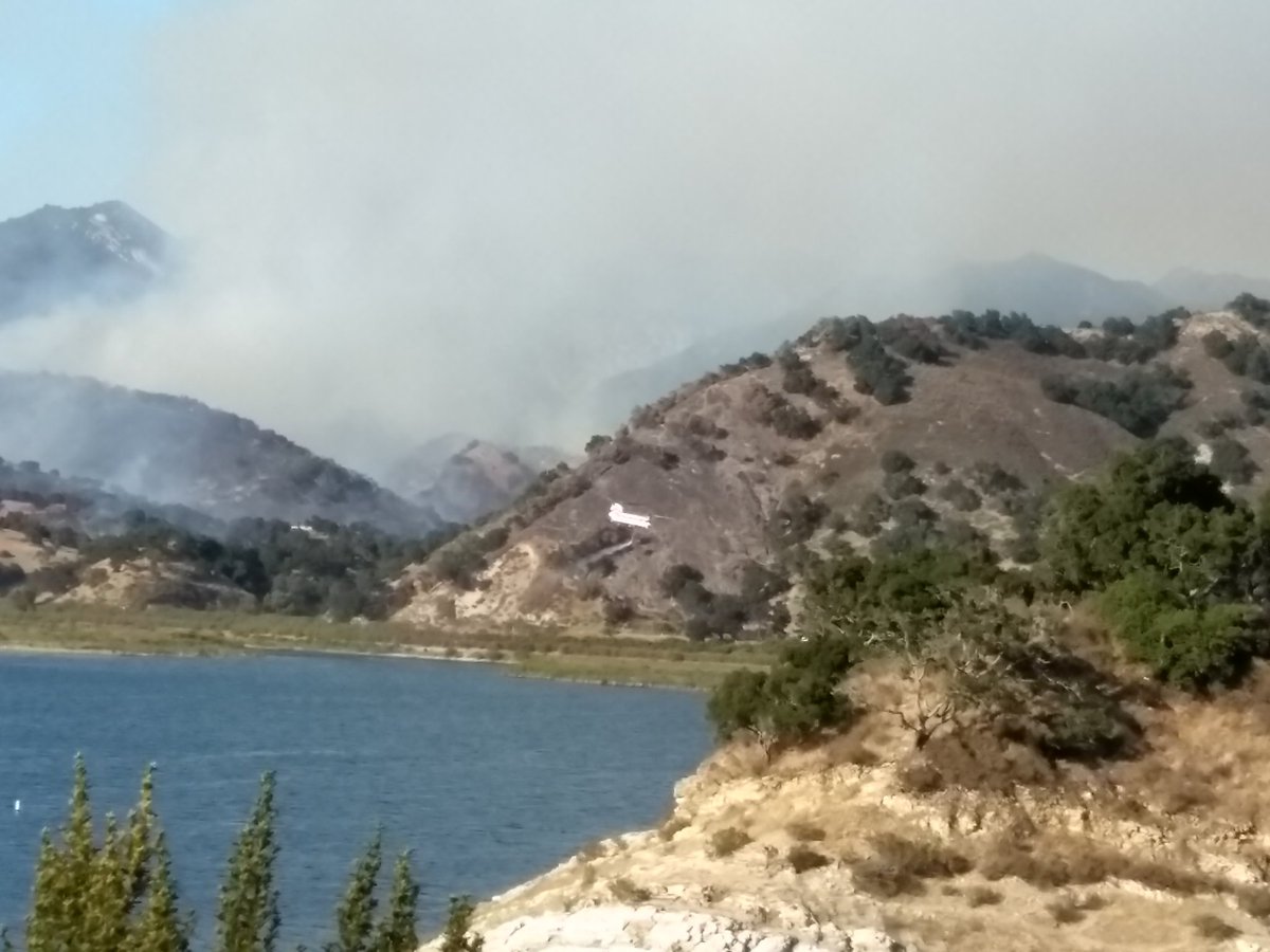 BradGentzel's tweet image. #Beonksby #LopezFire 
Lopez lake camp grounds in Arroyo Grande Ca. The edge of the Los Padres national Forest.
