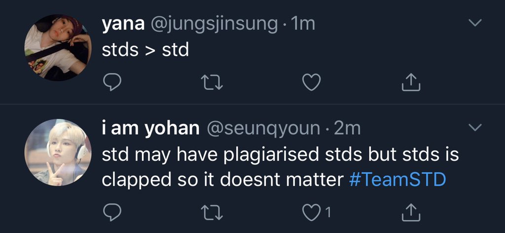 hyojns's tweet photo. choose your fighter #TeamSTDS or #TeamSTD https://t.co/6U0iTm0MNZ