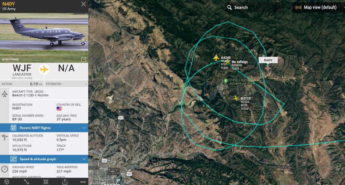 engineco16's tweet image. #LopezFire @CALFIRE_SLO  Alien Air Attack 51 over the fire mapping it.