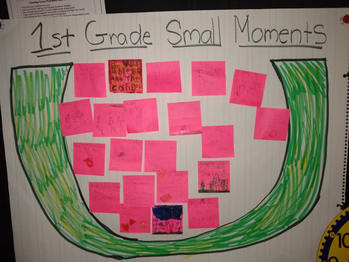 First graders learning how to turn a small moment into a story. #seeds #notthewholemelon #LucyCaulkins #priceowls <a href="/PriceOwls/">Price Elementary</a> <a href="/1stGrade_Price/">1st Grade Price Owls</a> <a href="/samanthakyed/">Samantha Miller</a>