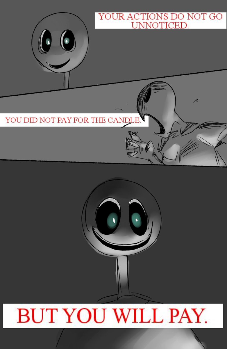 wizard0rb's tweet photo. a surreal horror walmart comic i made in eighth grade after having a fever dream about buying a candle (1/2) https://t.co/Dgx6IrMEWT