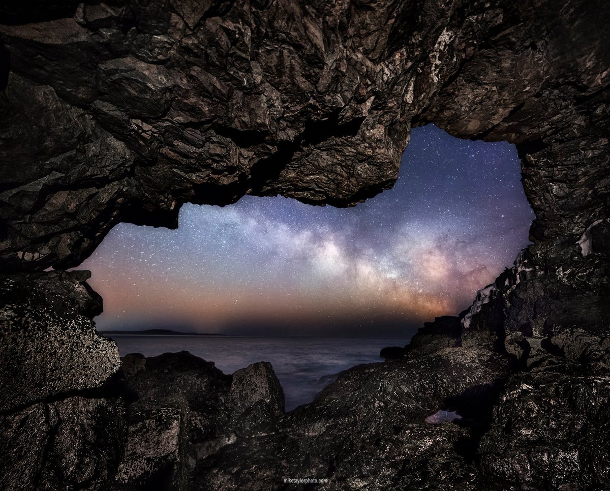 #milkyway is trending at 10PM on a Saturday night so here's a shot of our galaxy through a cave in <a href="/AcadiaNPS/">Acadia National Park</a> in Maine.

Nikon D600 &amp; 14-14mm

miketaylorphoto.com

<a href="/visitmaine/">Maine Tourism Office</a> <a href="/IDADarkSky/">DarkSky International</a> <a href="/EarthandClouds/">Earth and Clouds</a> <a href="/earthskyscience/">EarthSky</a> <a href="/StephenKing/">Stephen King</a> <a href="/NikonUSA/">NikonUSA</a> <a href="/StormHour/">#StormHour</a> <a href="/NorthLightAlert/">Northern Lights Now</a>