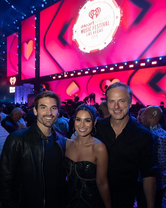 TomPoleman's tweet photo. With the newlyweds!  Ready for night 2!  #bachelorette #bachelor #iheartfestival2019 https://t.co/Lq3ApEb8l9 https://t.co/liSFkFUNu4