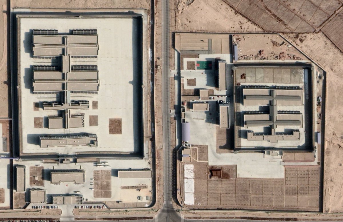 Finally there are your classic prisons, where those sentenced live out years of pre-trial detention and then far longer in their prison sentences. Prior to the 2017 crackdown, prisons in Xinjiang looked like the first photo here, now they look like the last two.