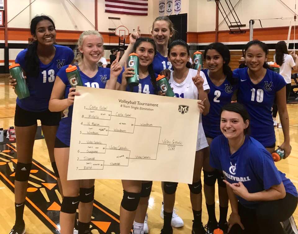vcvaliants's tweet photo. Congrats to Coach Schmidt &amp; our @_ValleyCatholic JV2 Volleyball team on winning the Molalla Tournament championship today! #BeingValiant https://t.co/3wXgfUKd5R