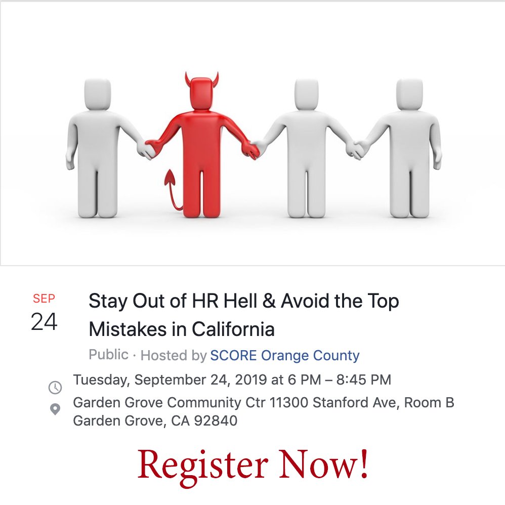 ocscore114's tweet photo. Wondering if Independent Contractors who are now considered employees under the new law? Get the facts from HR expert Shawn, CEO at California Labor Solutions. Bring your questions! register at https://t.co/OAToD4yono #hrsolutions #hrlaws #newhrlaws #hrworkshops #humanresources https://t.co/uK0ACHSnNQ