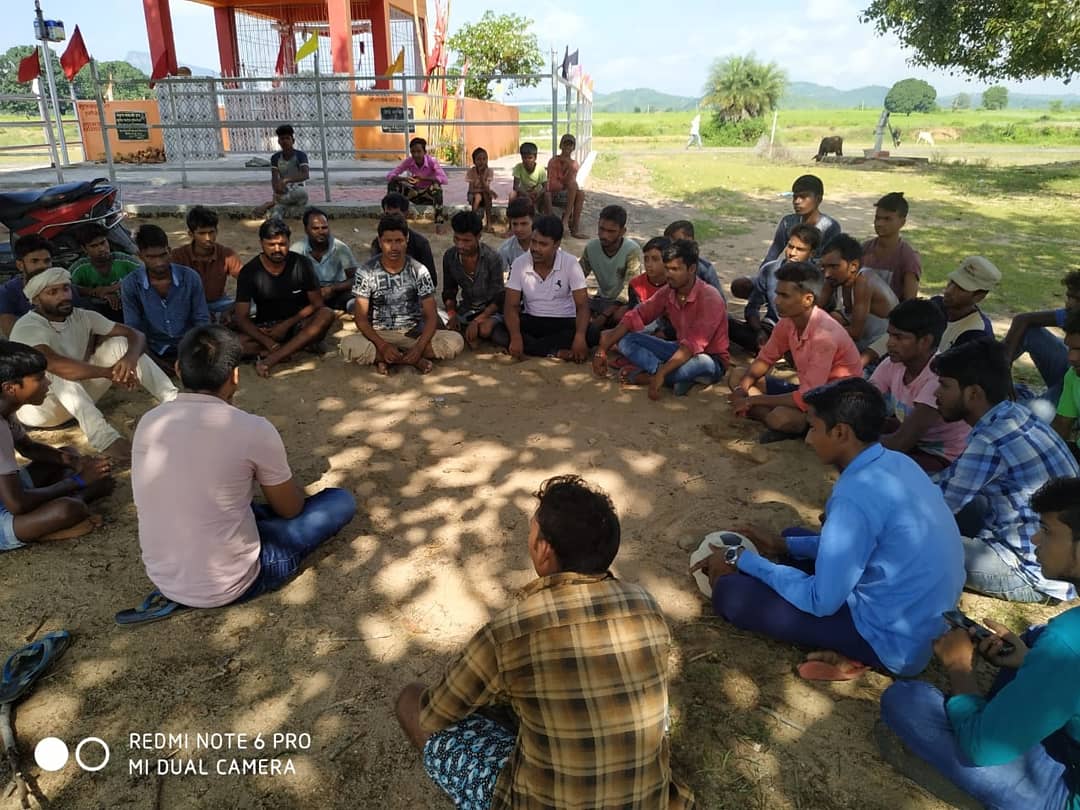 NPalamu's tweet image. Anand kumar from Pando spreading awereness about malnutrition