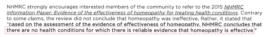 BPOverlords's tweet photo. @DrPaulND Yeah, that's bollocks. But we wouldn't expect honesty from the #antiScience crowd. This is from the cover letter.
"...there are *no* health conditions for which there is reliable evidence that #homeopathy is effective."
#ReleaseTheFirstReport is lying. https://t.co/AUW6JAFf7d
