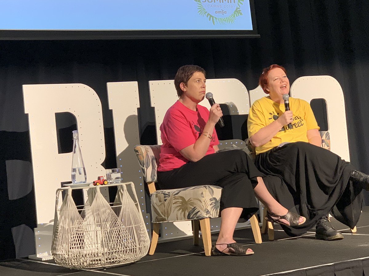 petalac71's tweet photo. Dr Nova Evans &amp; Sonia Goodman founders of Sunny Street @yourAMSArural #RHS19 final keynote address for the conference. https://t.co/Cdq0a39fiC
