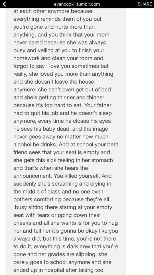 alizasaraa's tweet photo. "What happens after you kill yourself?" 

If you've thought about it, you need to read this. https://t.co/YHSpsdMSUM