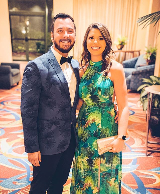 emarcellino's tweet photo. What a fun evening with this gorgeous lady at the @centralflzoo Gala. The theme was either animal print or tropical. How’d we do? https://t.co/uVSvHLzD65