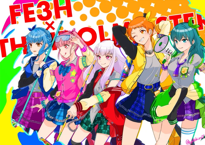 金鹿女子×放クラ衣装。 金鹿っこたち+ベレス先生に放クラの衣装似合いそうだな〜とずっと思ってたのでやらかしました。アイドルやってほしい 