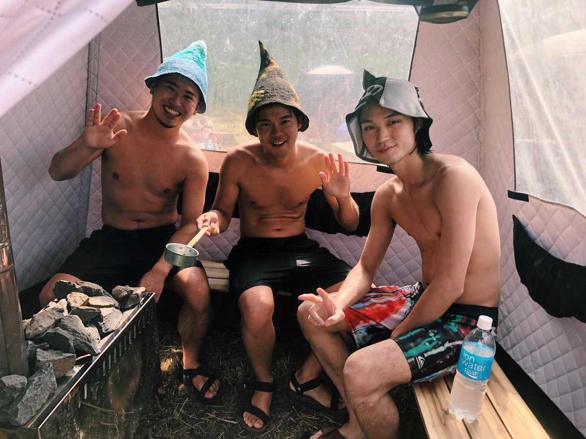 Saunacamp בטוויטר イケメン蒸し男こと磯村勇斗さんと テントサウナで偶然偶然その2 サウナの入り方もロウリュも男前 Saunafesjapan サウナフェスジャパン サ道 サウナキャンプ