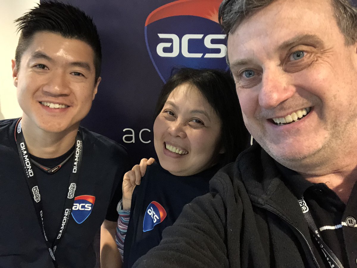 pwcostello's tweet photo. @ACSWAofficial catching up with the ACS team at Bsides Perth 2019 #bsidesperth #acswa https://t.co/ODKABun7w1