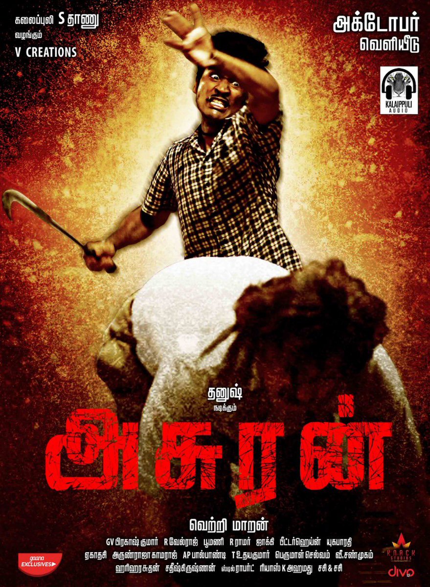 dhanushkraja's tweet photo. #Asuran Oct 4 https://t.co/VjGgrt54El