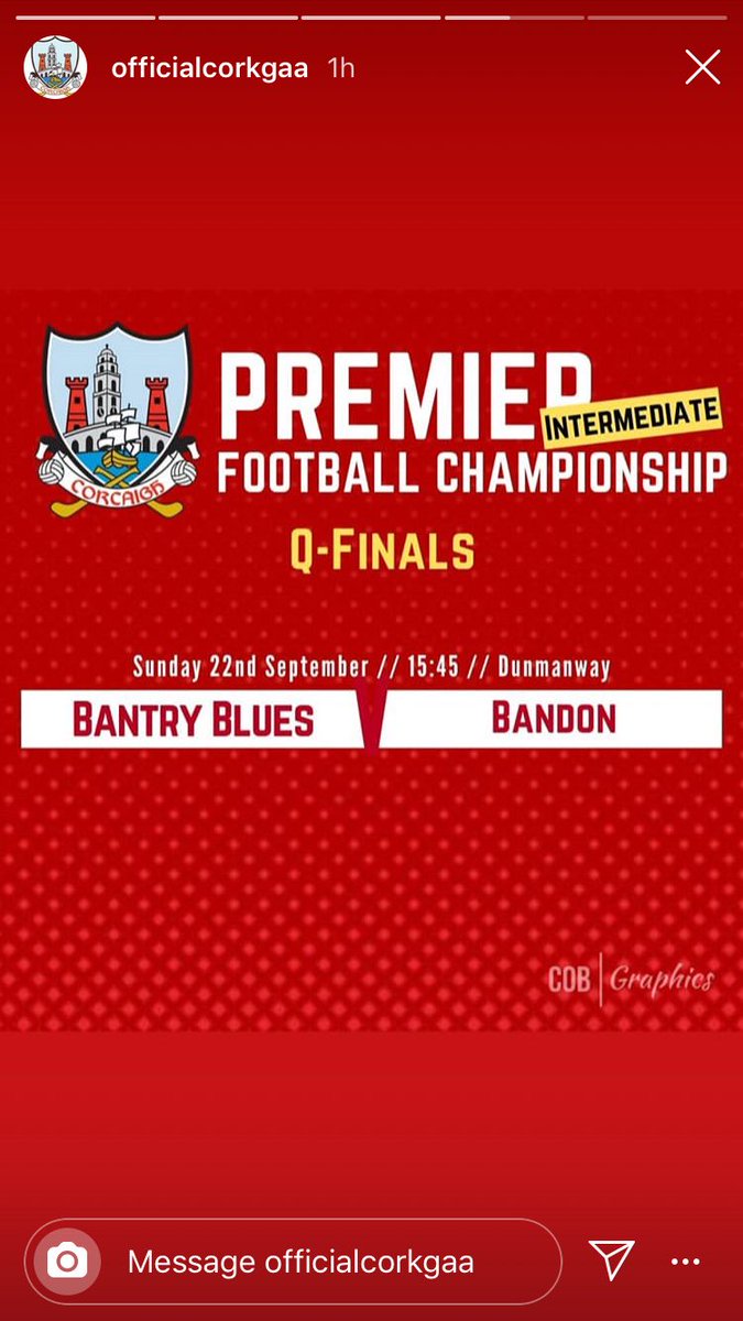 bantryblues's tweet photo. GAME DAY ; ⁦@OfficialCorkGAA⁩ PIFC QF          @bantryblues V ⁦@BandonGAA⁩ at 3:45 in ⁦@sammaguiresGAA⁩ Dunmanway . Bantry Blues Sponsored by ⁦@MaritimeBantry⁩  #ActiveBantry ⁦@carberygaa⁩  PLEASE SUPPORT https://t.co/DCNMWPZeZf