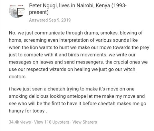 akinyiibby's tweet photo. Someone on Quora decided to ask "Does Kenya have internet?" and the responses have me weakkk😂😂 https://t.co/PQOfe6YYWw