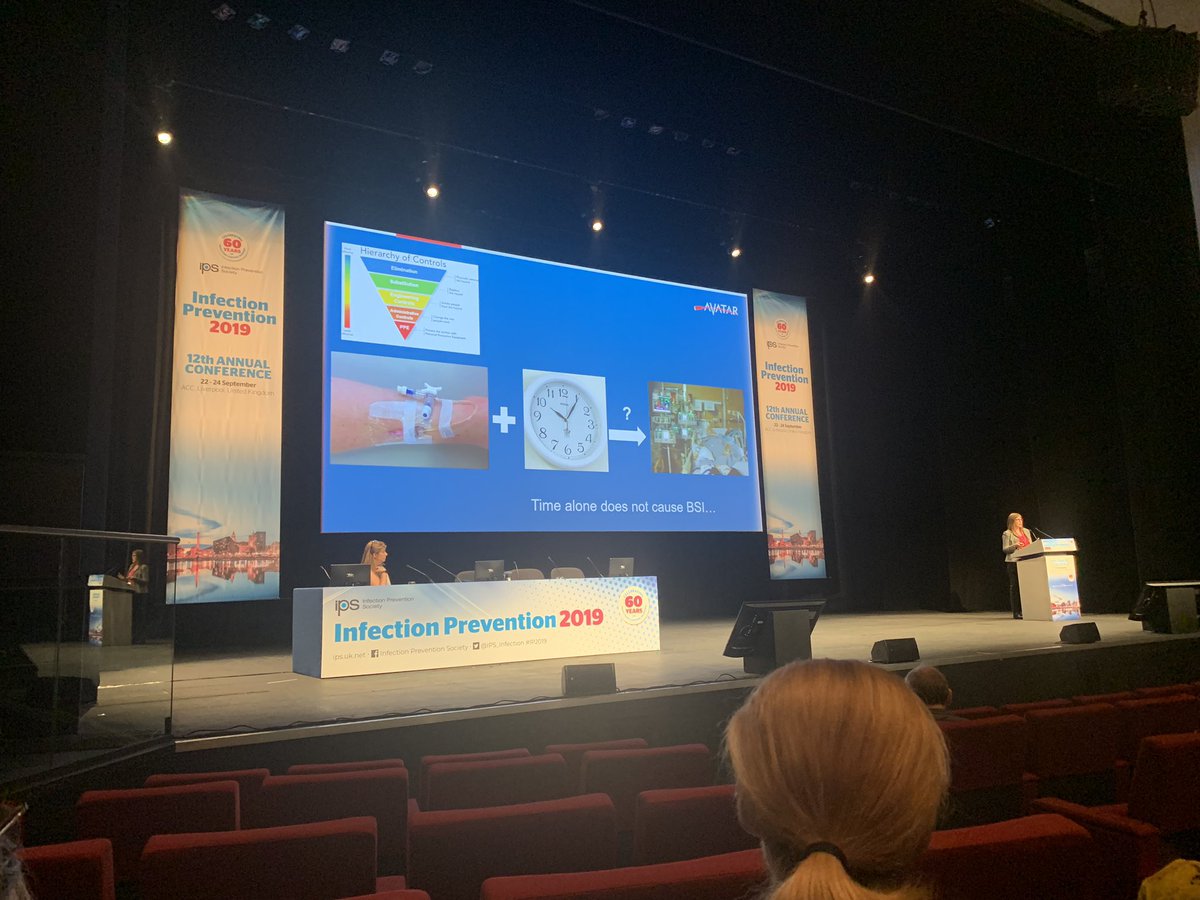 KezHolden's tweet photo. Listening to @Claire_AVATAR discussing ‘how not to die from a PVC’ at #IP2019. First step- do not insert a PVC if you don’t need it! No just in case cannulae, be certain it will be used, get it out when it’s not needed & think alternative routes #IVToOralSwitch https://t.co/Lo3wTzCMTl