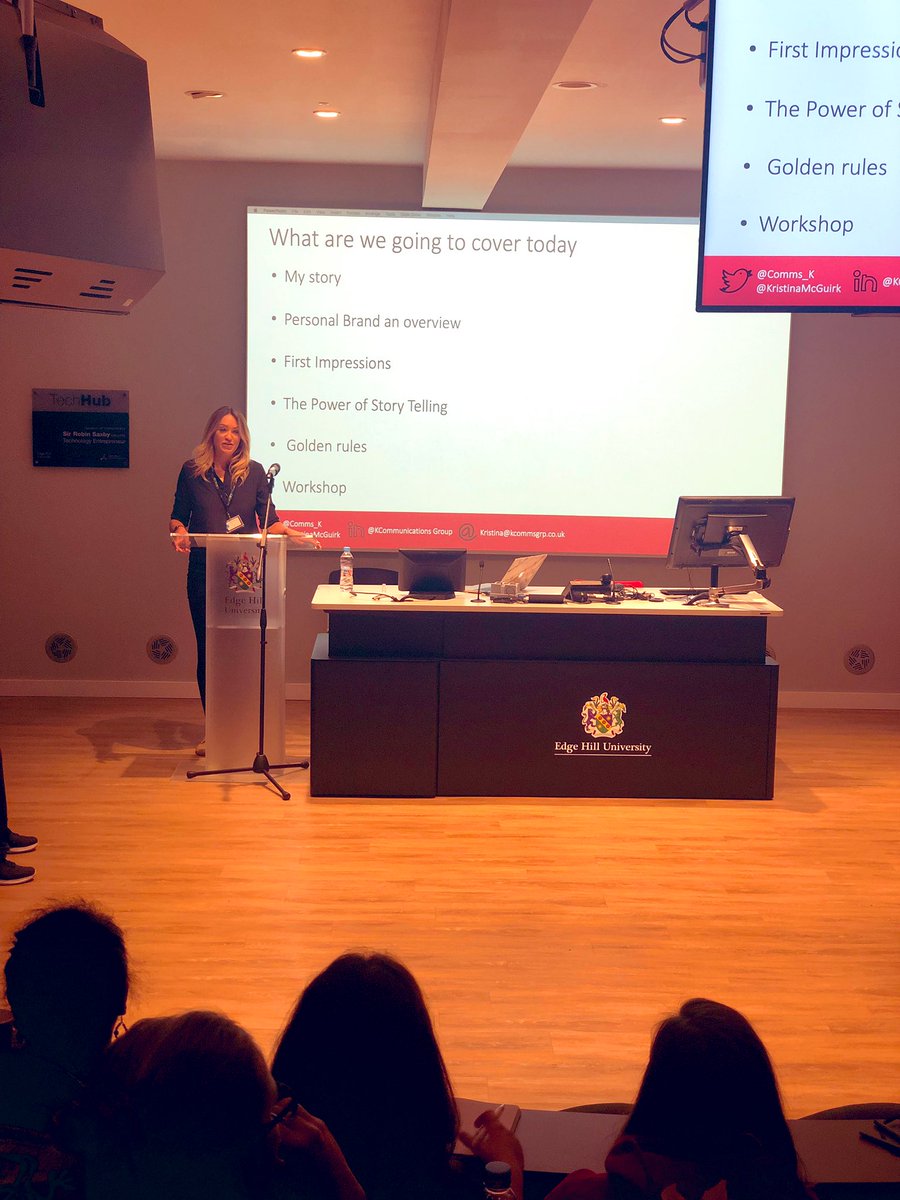 TrishkeatingUAE's tweet photo. The power of personal brand @comms_k @KristinaMcGuirk sharing expertise supporting #TechUpWomen course @edgehill #TUW2019 #TUWRes2 hosted by the amazing @Dr_Black ❤️❤️ https://t.co/mVnpZoPelz