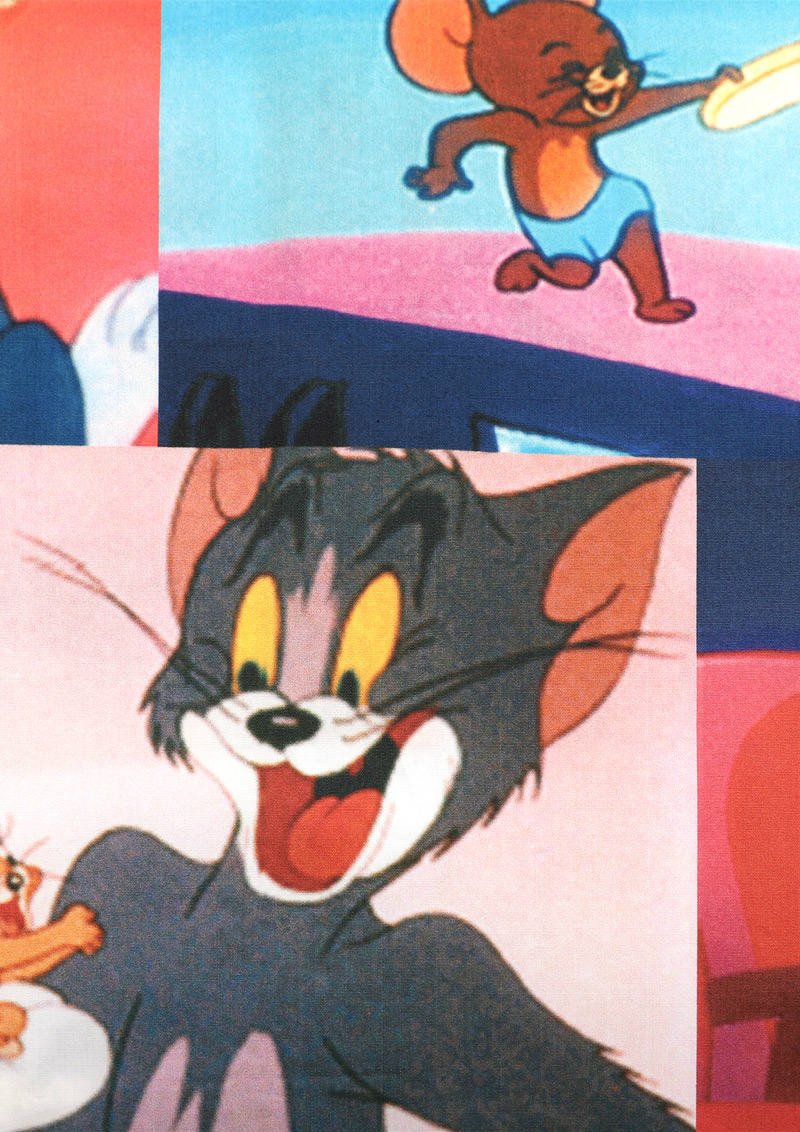 グラニフ トムとジェリー トムとジェリーのアニメの名場面を集めた賑やかなパターンデザインの総柄シャツ キッズはスウェットブルゾンです グラニフ T Co K6rb0x50zo