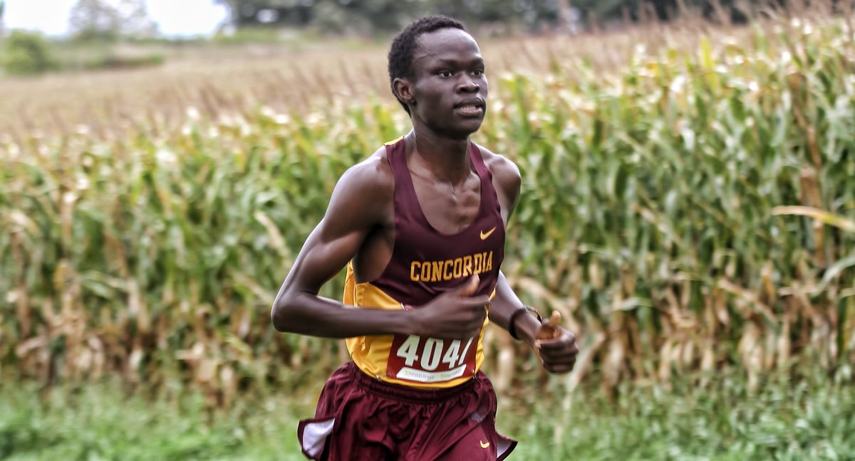 CobberSID's tweet photo. ICYMI: The Cobber men's x-country  team overcame heat, humidity &amp; a very grueling course to post their best result of the season at the Carleton Inv. Junior Munir Isahak led CC &amp; was ninth overall while senior Eric Wicklund also placed in the Top 20. 
📰: https://t.co/cF9Be8fSps https://t.co/eRgFlr4iwx