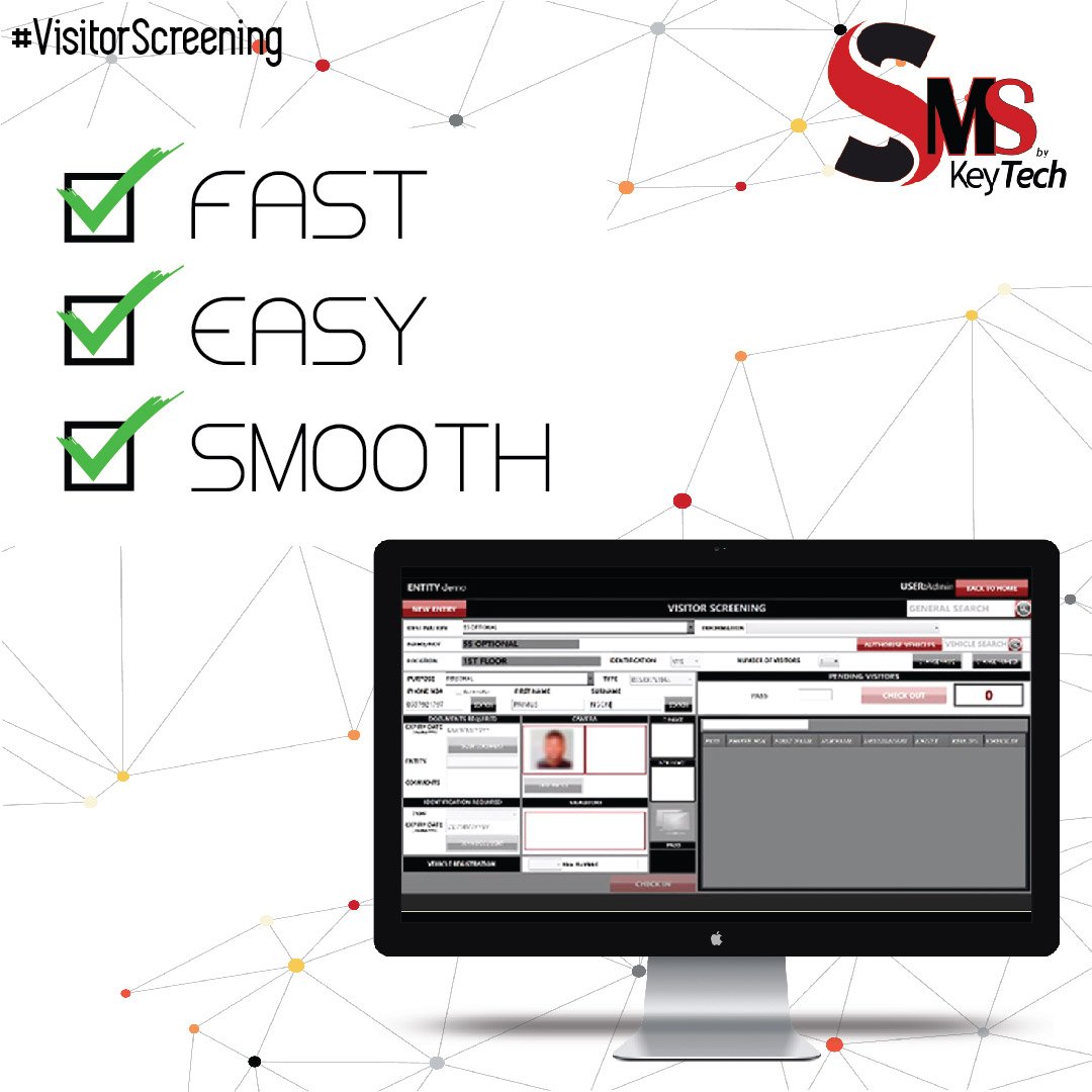 smsbykeytech's tweet image. A complete automated sign-in solution that compliments your organization’s reception. It provides best-in-class site security, making visitor management smooth and easy.
Contact us at support@smsbykeytech.com

#WhySMS #SMSbyKeyTech #visitorscreening #visitorregister #visitorlog