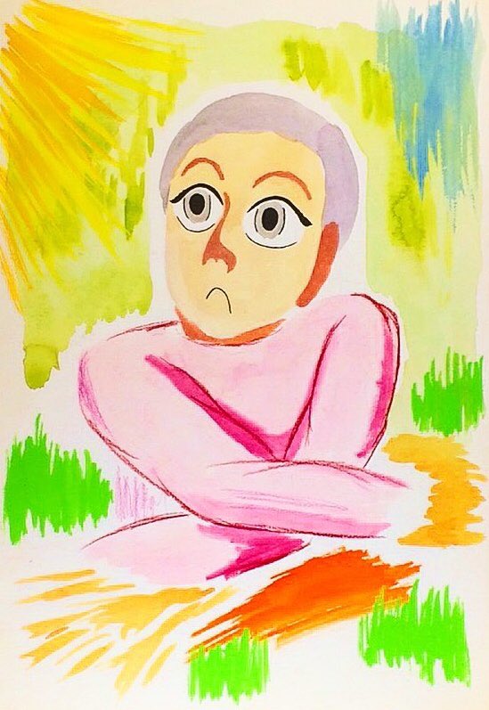 鉄神様しひろ しひろ イラストコレクション 単調カラー ぴーぷる いつ描いたか忘れたイラスト 考え事