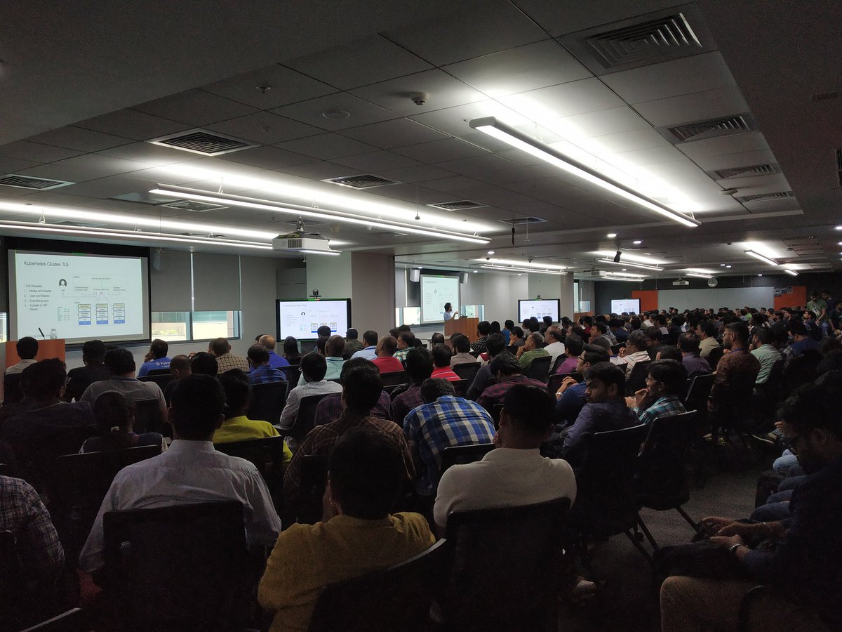 SaiyamPathak's tweet photo. Another successful @Docker meetup, thank you all who attended my session on @kubernetesio security.
My inspirations for this talk @lizrice @IanColdwater @iteration1
Crowd liked 3A's of k8s,
#kubebench,
@CloudNativeFdn security tooling &
k8s Pod and network security policies https://t.co/dy9iD81idQ