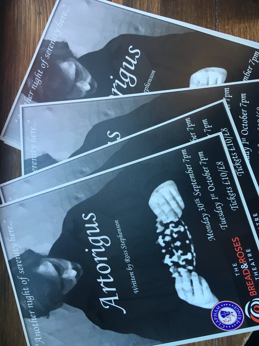 The Flyers are out and tickets still available! #claphamfringe #fringetheater #scriptwriting 
claphamfringe.com/artorigus.html