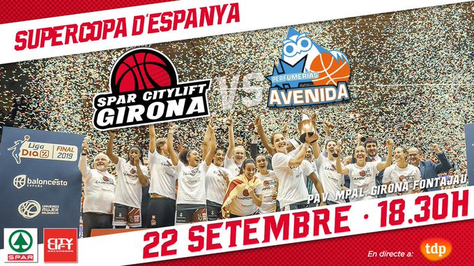 GirUnins's tweet photo. #OmplimFontajau #SomhiUni #UnidesalaHistoria
A les 18h30, #SupercopaLigaDIA entre l'@unigirona i el @CBAvenida . https://t.co/rYT2H1dQAF