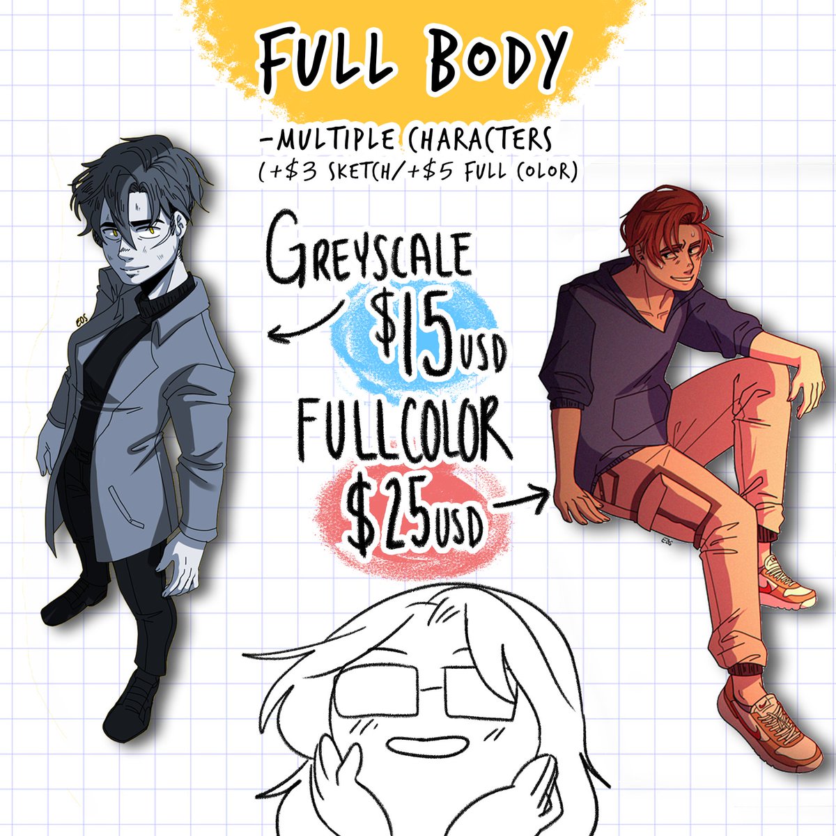 I opened my commissions! I'm absolutely broke right now, and anything will help me. If you could share this, it would mean a lot :0 