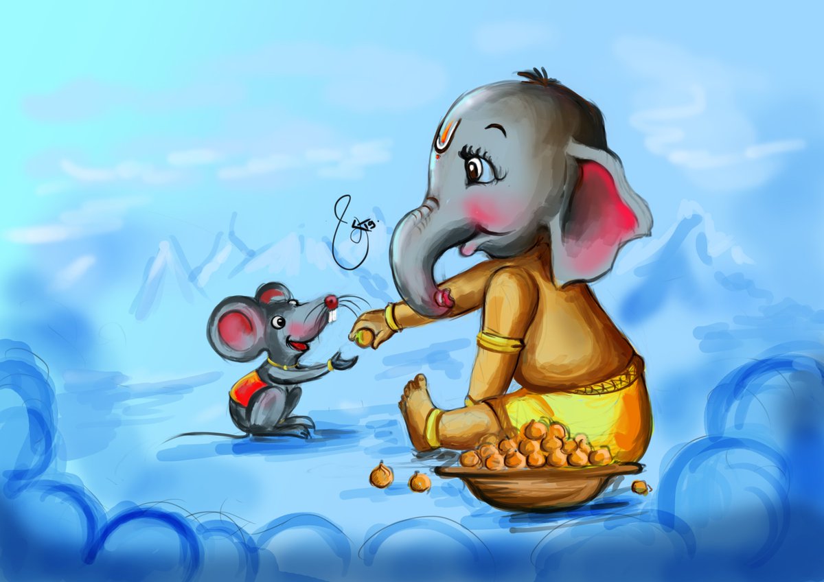 Cartoon Baby Ganesha Images